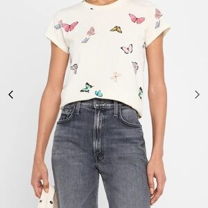 🦋 rag & bone Cream Short-Sleeve Butterfly Tee
